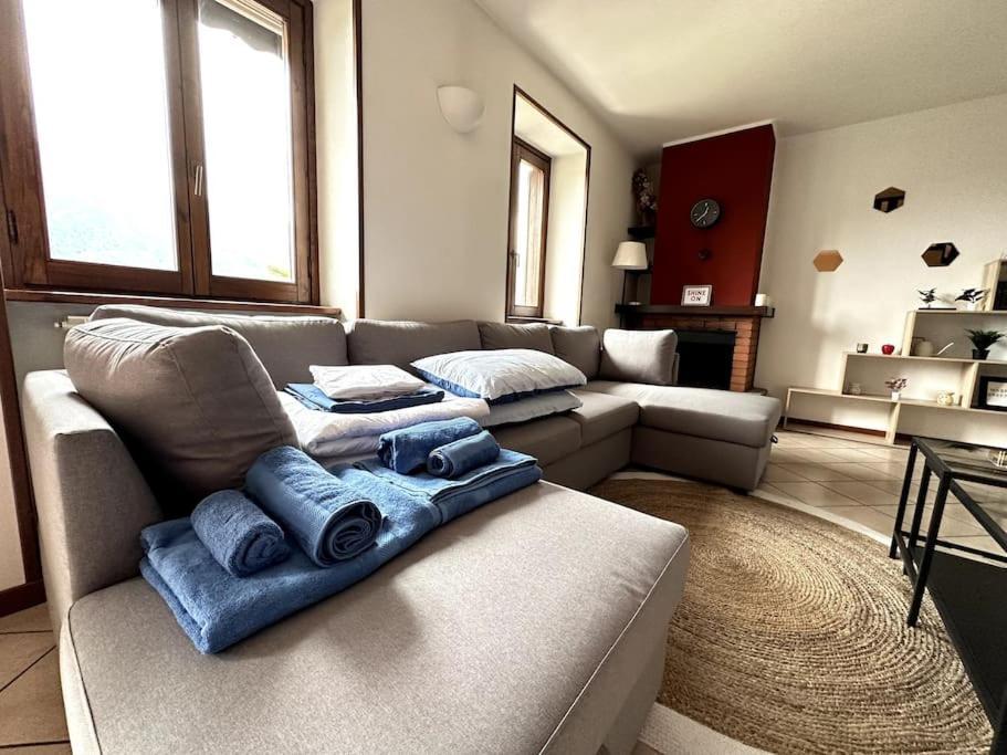 3Br Villetta Con Panoramica Sul Lago Nesso Exteriör bild